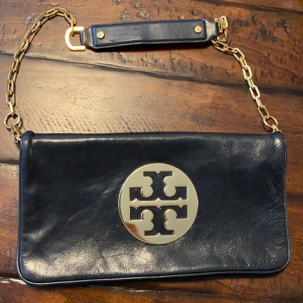 Tory Burch Black & Gold clutch
